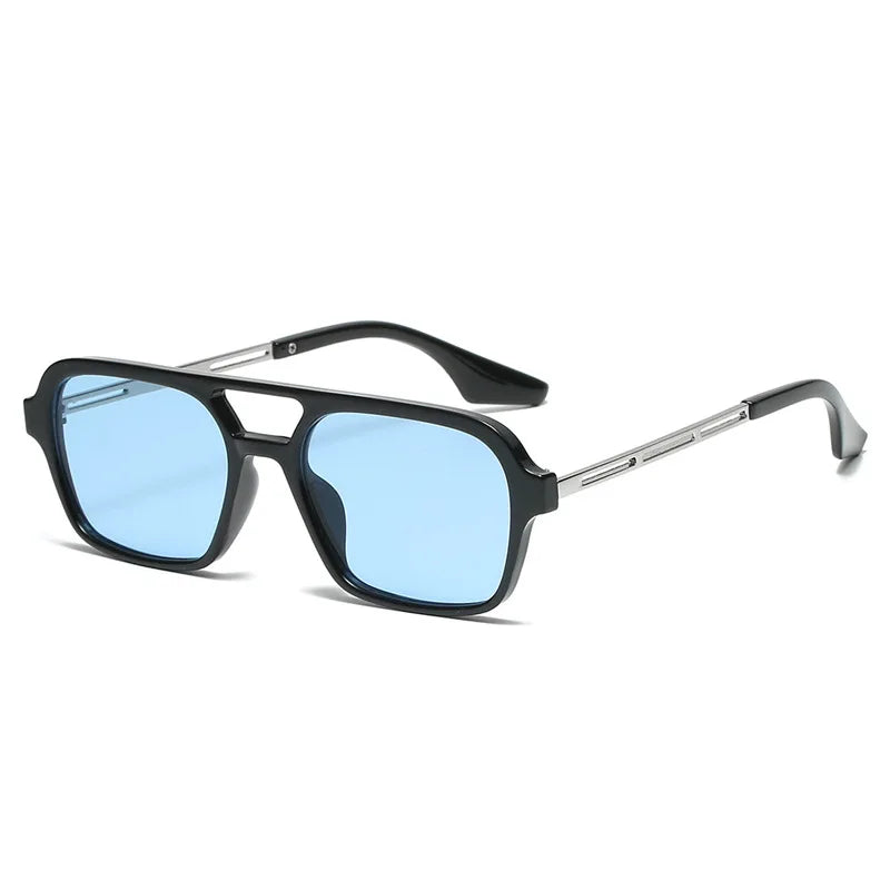 Moda punk óculos de sol feminino masculino quadrado festa óculos de sol clássico vintage uv400 praia viagem ao ar livre tons