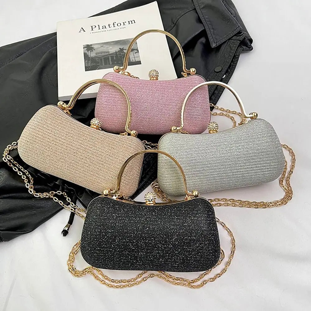 Casamento nupcial frisado bolsa de noite feminina saco de jantar corrente bolsas de ombro elegante strass embreagem forma ovo saco de noite