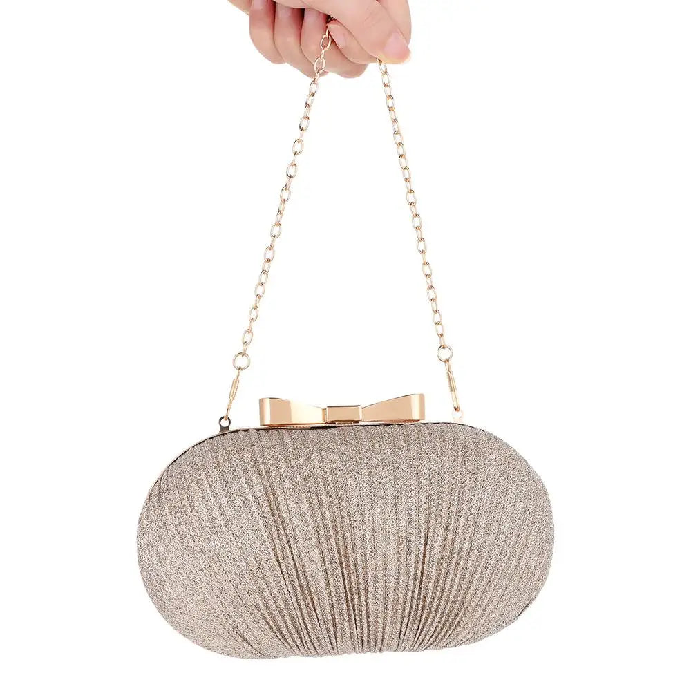 Bolsa de mão feminina para casamento, bolsa de festa à noite com corrente, bolsa de ombro elegante com strass em forma de ovo, bolsa de mão para banquete