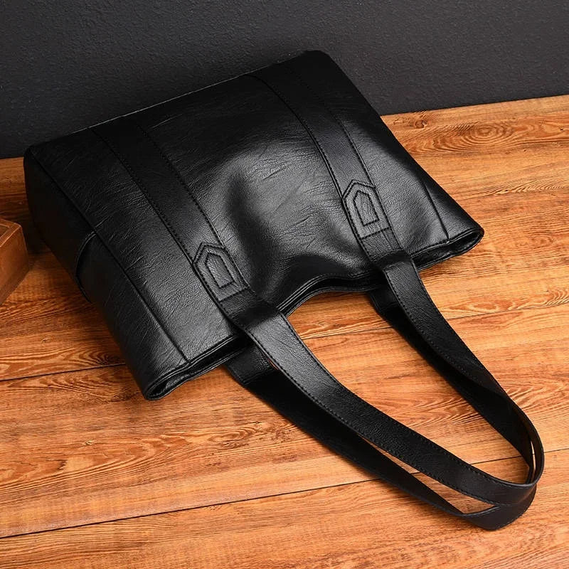 Bolsa de Couro PU Vintage de Grande Capacidade