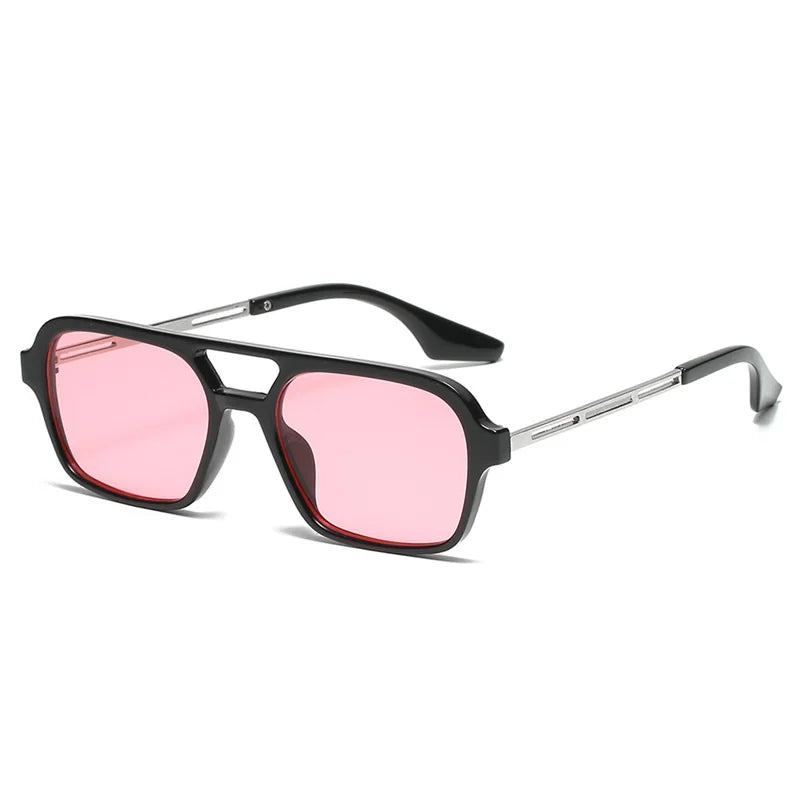 Moda punk óculos de sol feminino masculino quadrado festa óculos de sol clássico vintage uv400 praia viagem ao ar livre tons