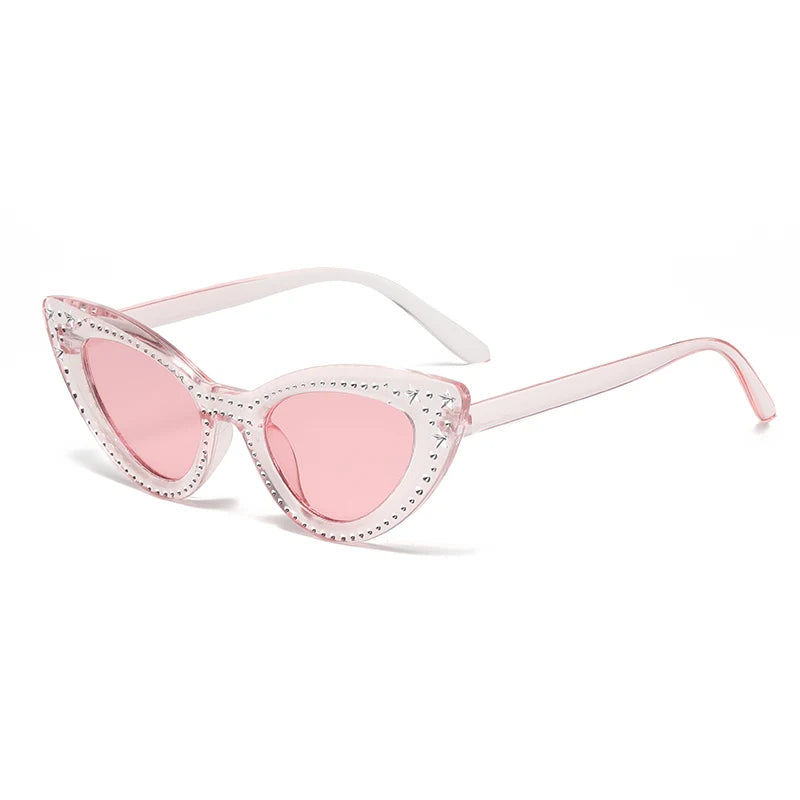 2024 novo olho de gato diamante óculos de sol pentagrama high-end moda óculos de sol feminino na moda