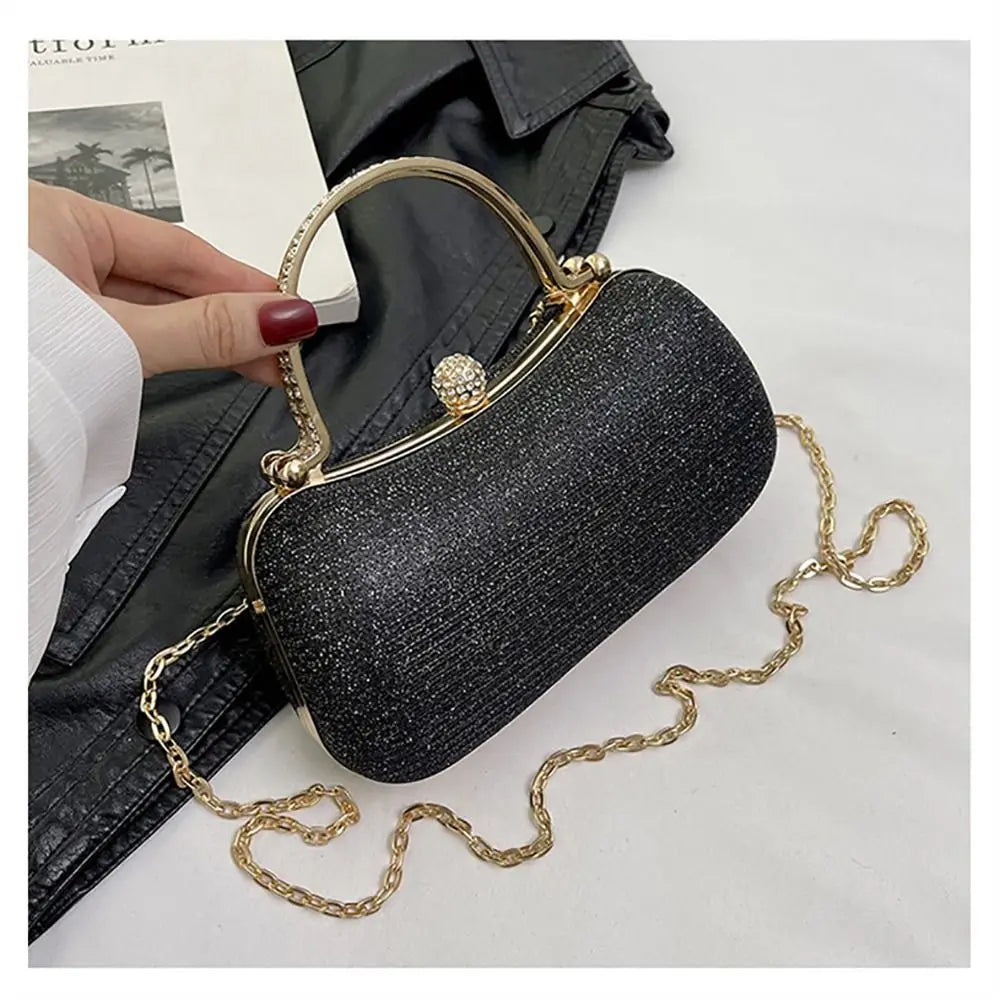 Casamento nupcial frisado bolsa de noite feminina saco de jantar corrente bolsas de ombro elegante strass embreagem forma ovo saco de noite