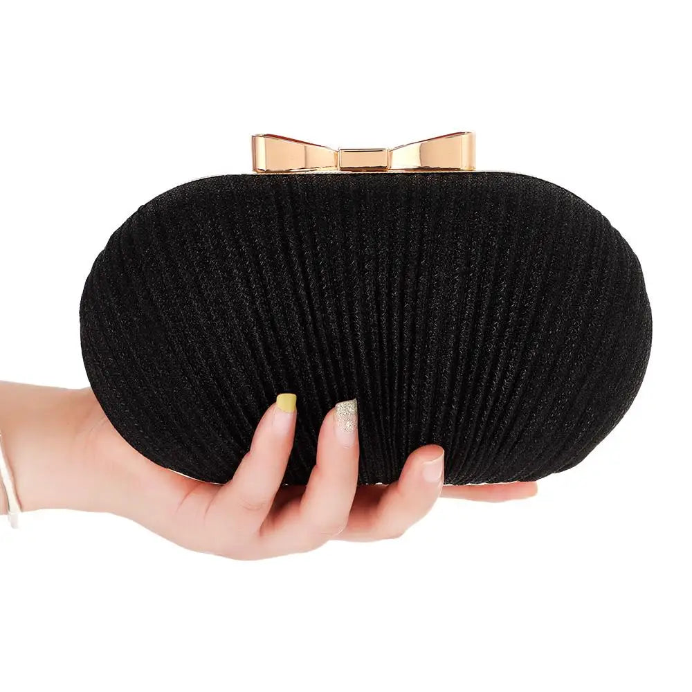 Bolsa de mão feminina para casamento, bolsa de festa à noite com corrente, bolsa de ombro elegante com strass em forma de ovo, bolsa de mão para banquete