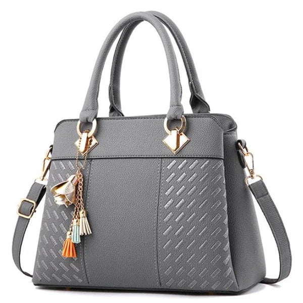 Gusure-Luxo Crossbody Bag com Tassel para Mulheres, Pendurado, Grande Capacidade, Bolsas de Ombro Femininas, Tote Bordado, Bolsa