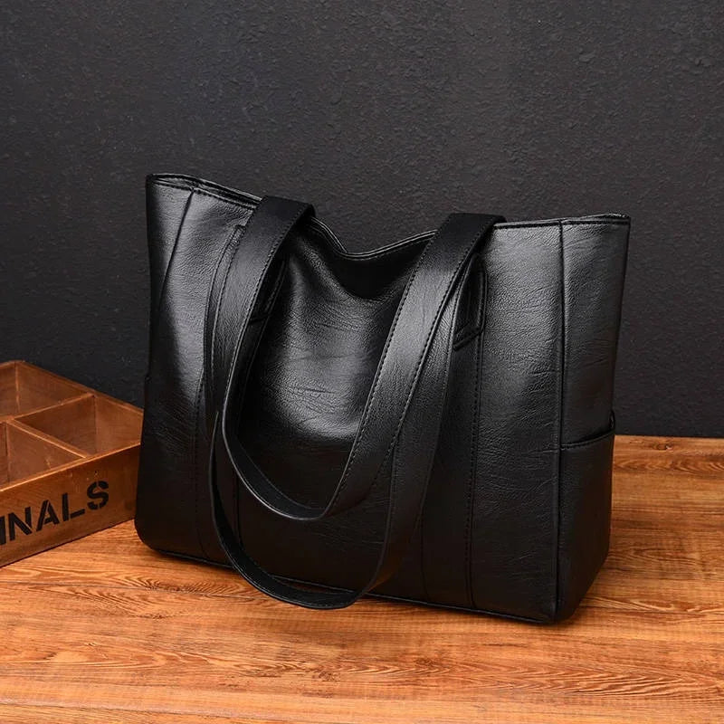 Bolsa de Couro PU Vintage de Grande Capacidade