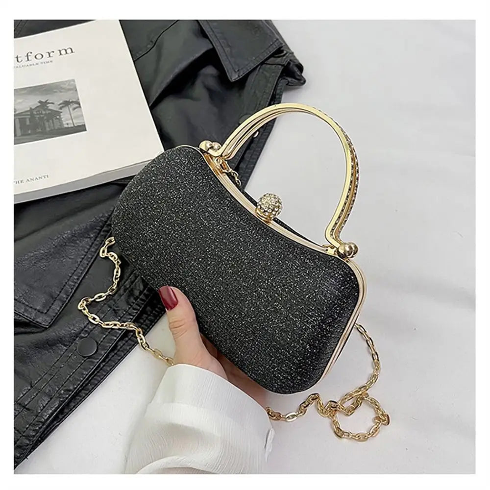Casamento nupcial frisado bolsa de noite feminina saco de jantar corrente bolsas de ombro elegante strass embreagem forma ovo saco de noite