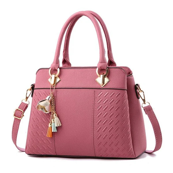 Gusure-Luxo Crossbody Bag com Tassel para Mulheres, Pendurado, Grande Capacidade, Bolsas de Ombro Femininas, Tote Bordado, Bolsa