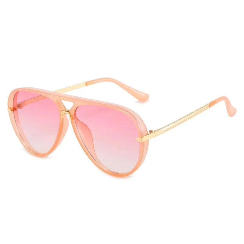 Óculos coloridos para homens e mulheres, óculos aviador, UV400, moda, novo