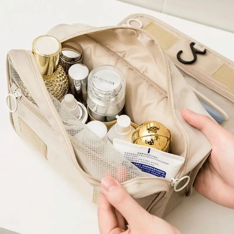 Sacos de maquiagem de alta qualidade para mulheres Saco cosmético de viagem Organizador de artigos de higiene pessoal Armazenamento impermeável Saco de banheiro pendurado 1pc