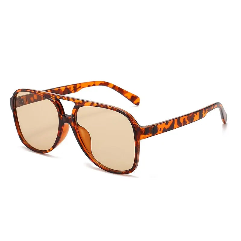 Óculos de sol quadrados grandes vintage para mulheres, marca retrô, óculos de sol grande, preto, amarelo, estilo Ins, feminino