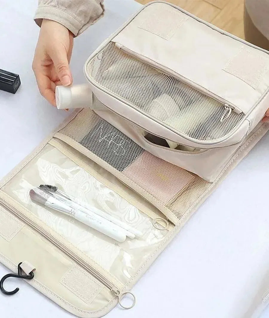 Sacos de maquiagem de alta qualidade para mulheres Saco cosmético de viagem Organizador de artigos de higiene pessoal Armazenamento impermeável Saco de banheiro pendurado 1pc
